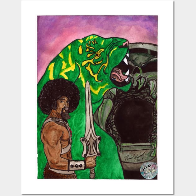 Afro He-Man Wall Art by BladeAvenger